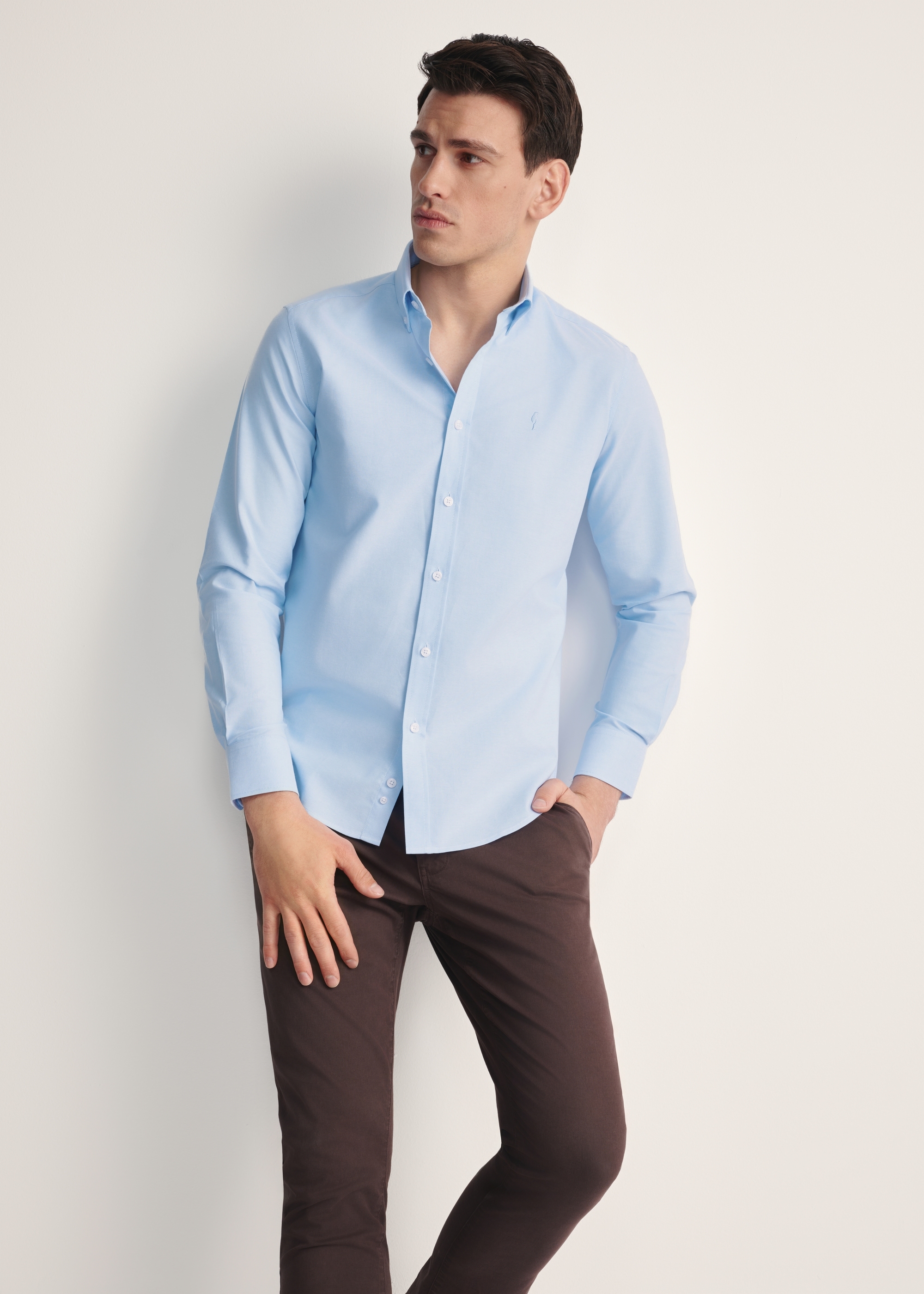 Blue men's shirt KOSMT-0350-62(Z25)