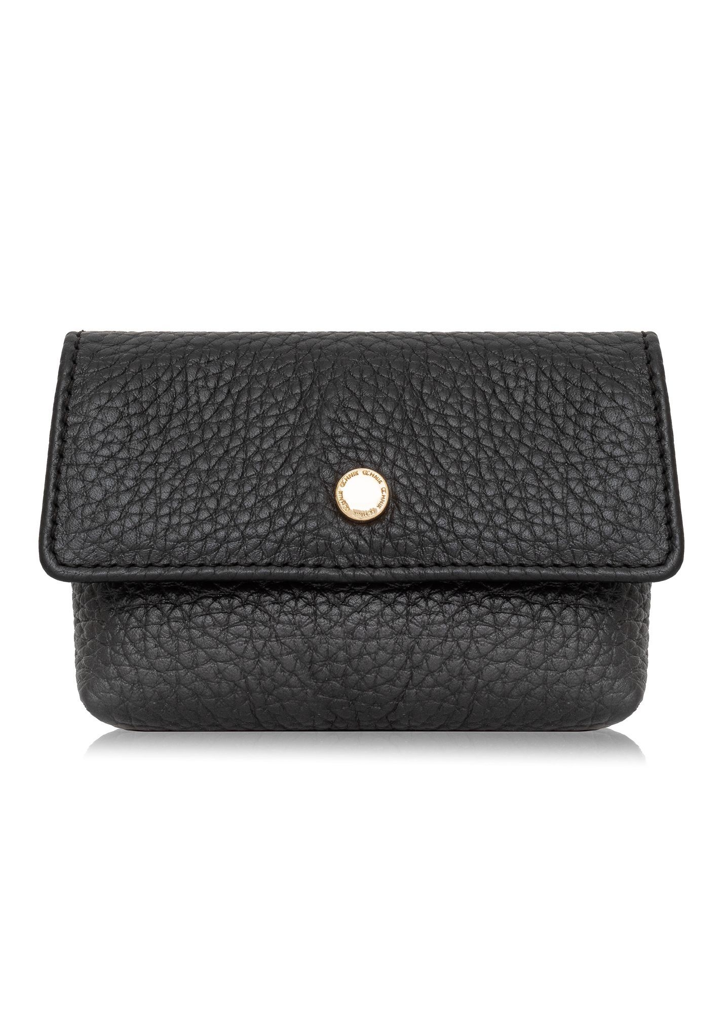 Black small leather women's wallet PORES-0895G-99(Z25)