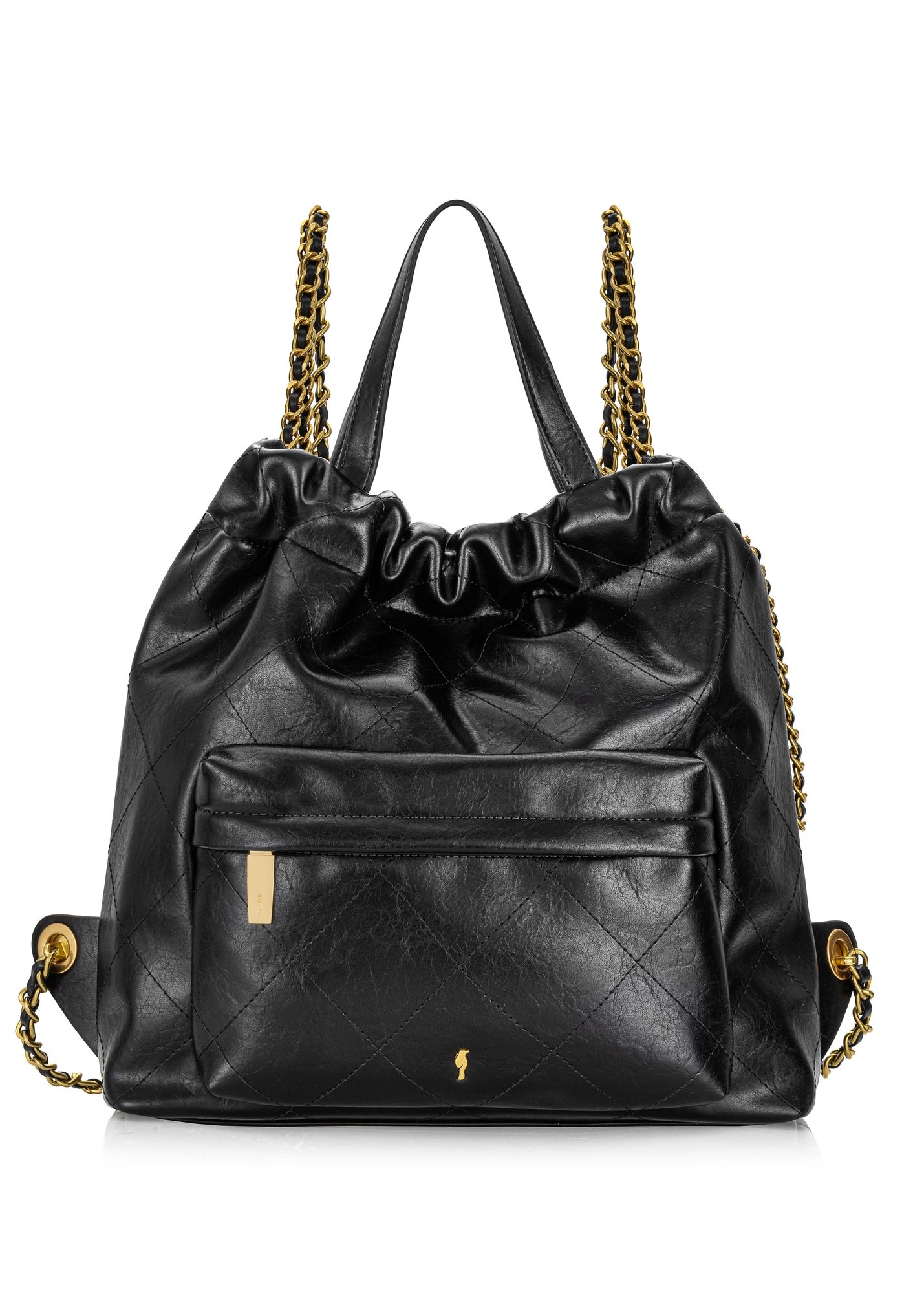 Women's quilted black imitation leather bag TOREC-0986-99(Z24)