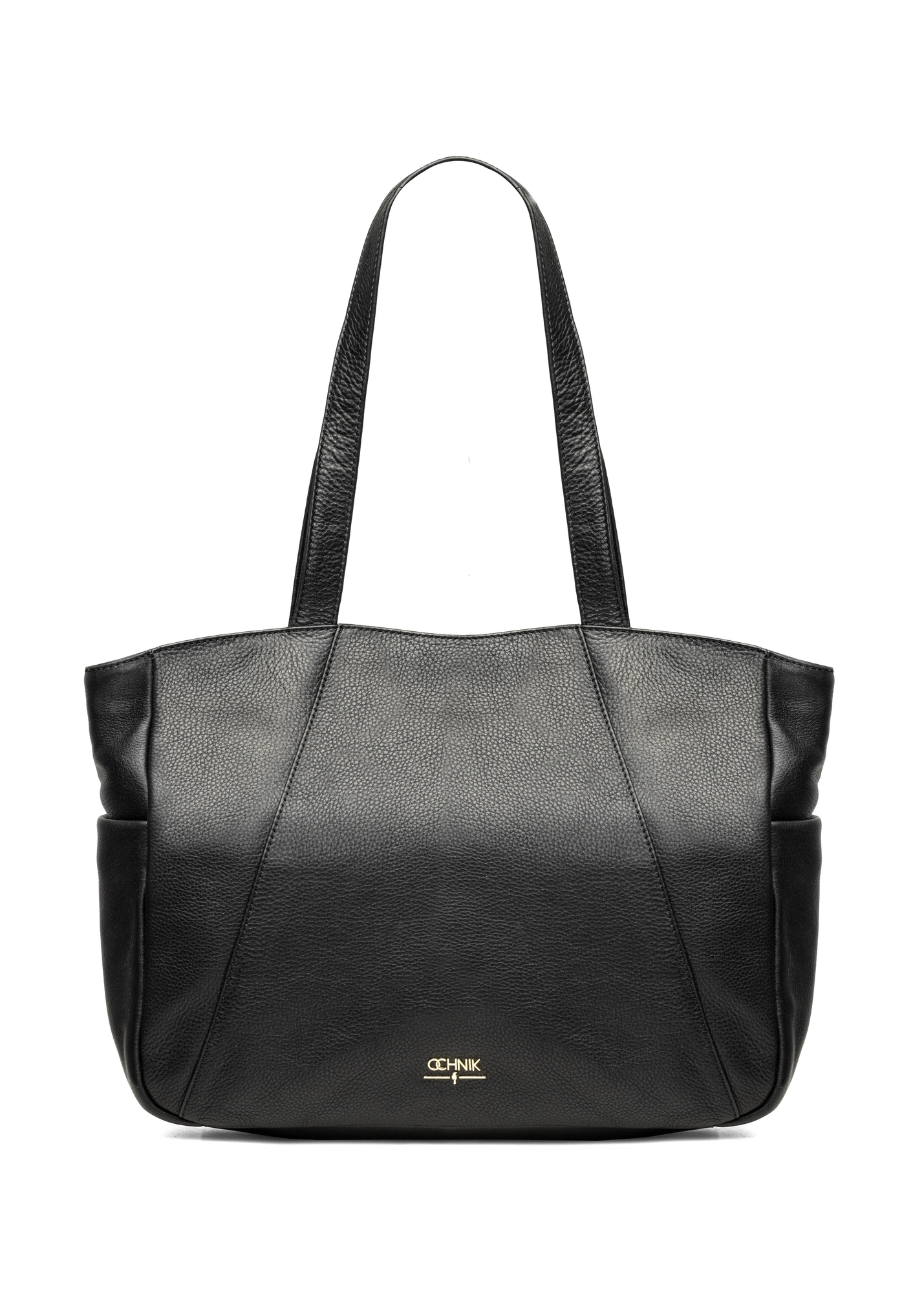 Black leather women's shopper bag TORES-1255-99(W26)