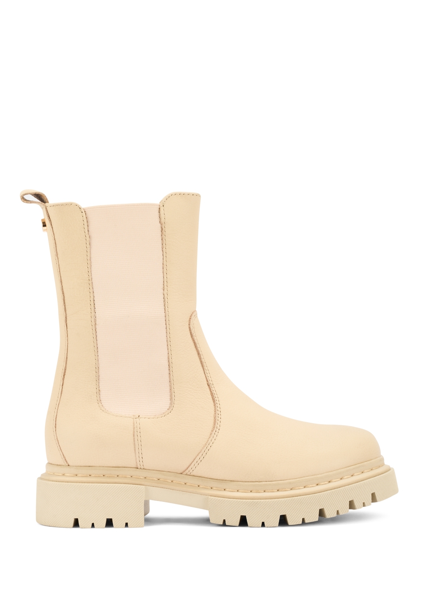 Beige leather women's Chelsea boots BUTYD-1092-81(Z25)