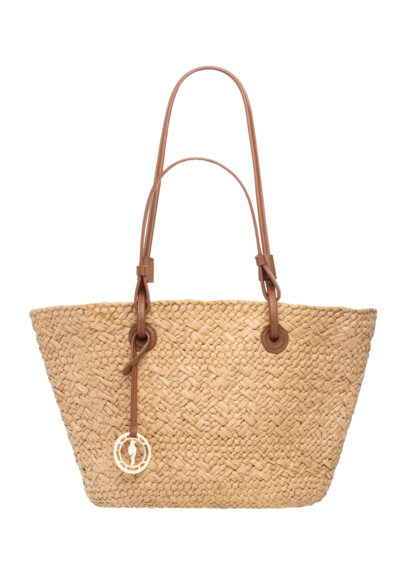 Large straw women's shopper bag TOREC-1217-1E(W26)