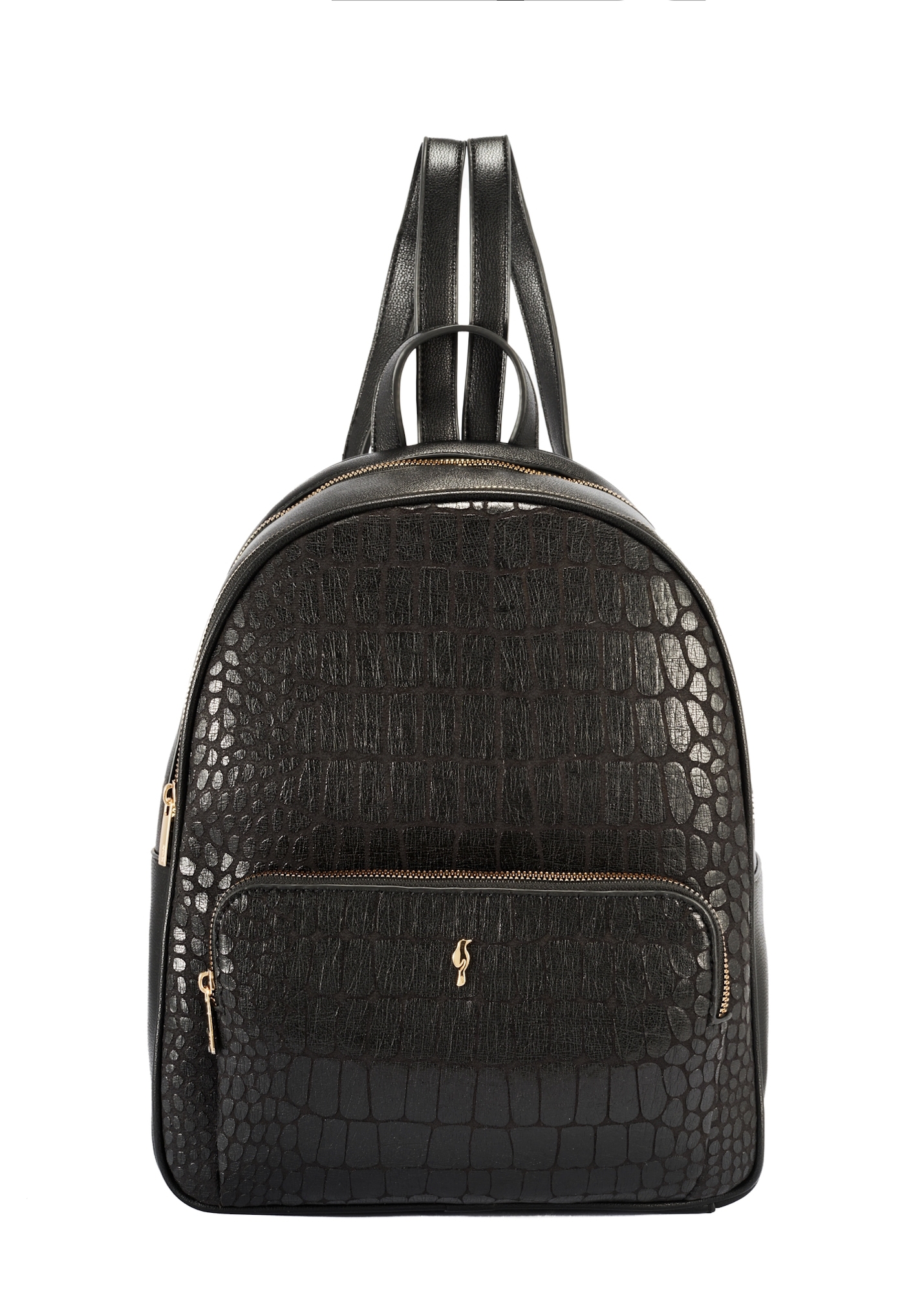 Black women's croco-style backpack TOREC-0725A-97(Z25)