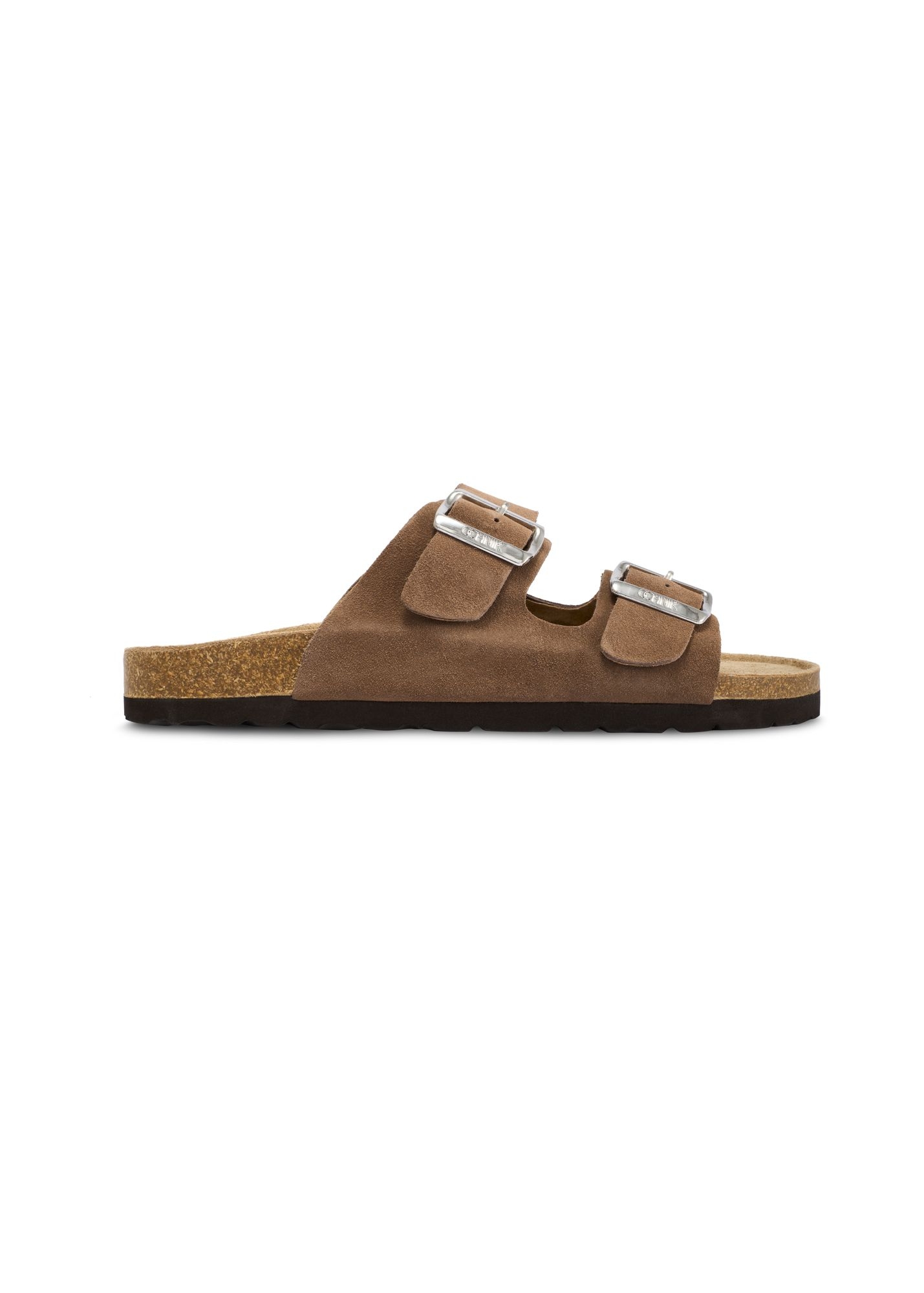 Men's leather flip-flops in camel color BUTYM-0495-1D(W26)