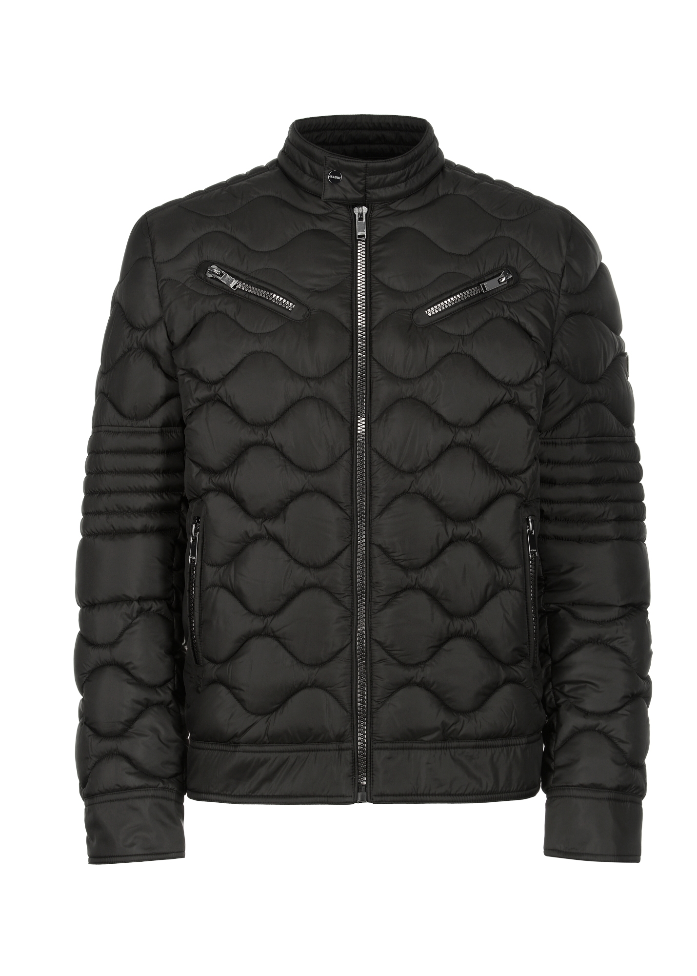 Men's quilted jacket with stand-up collar KURMT-0303-99(W23)