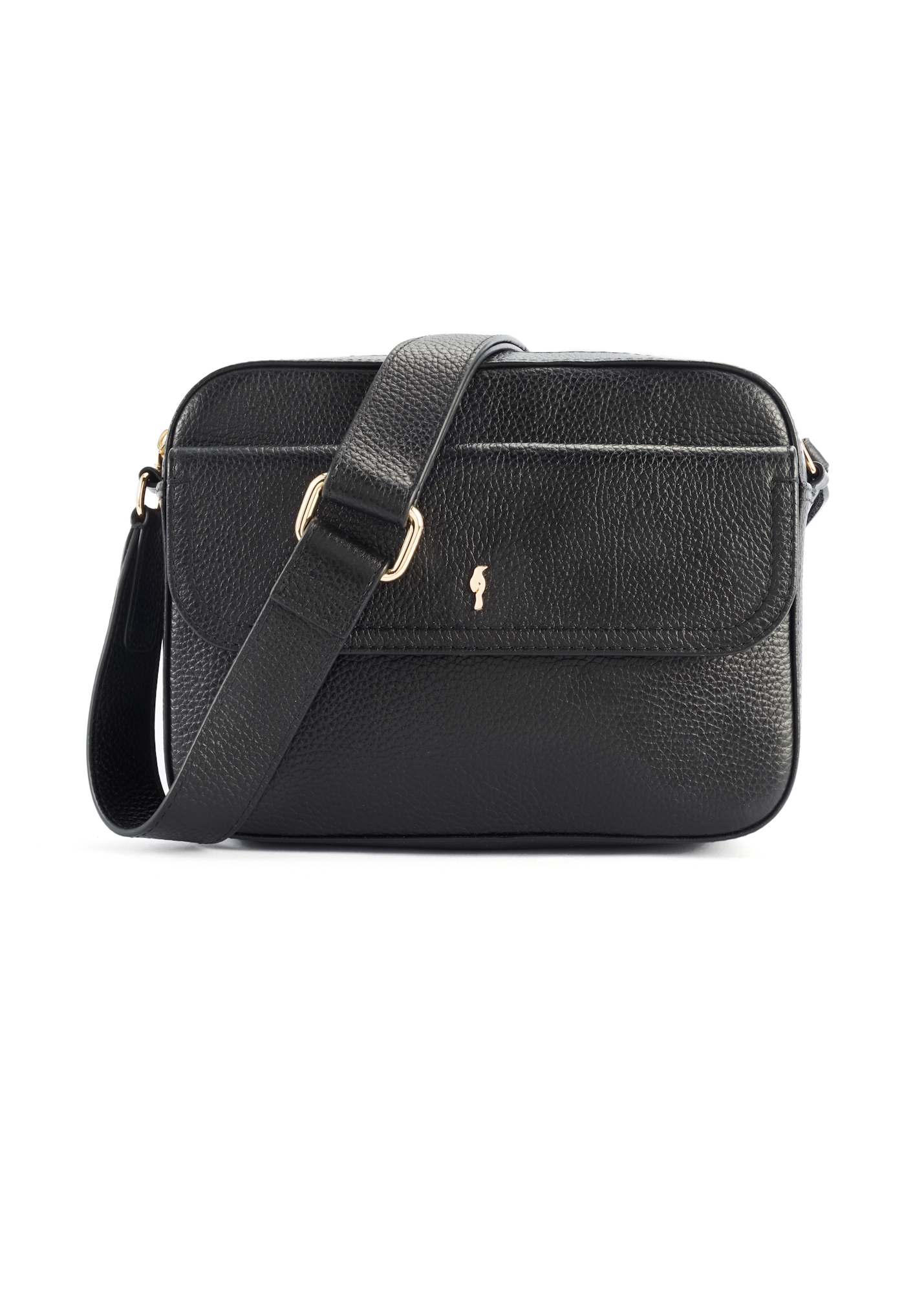 Leather black women's messenger bag TORES-1155-99(Z25)