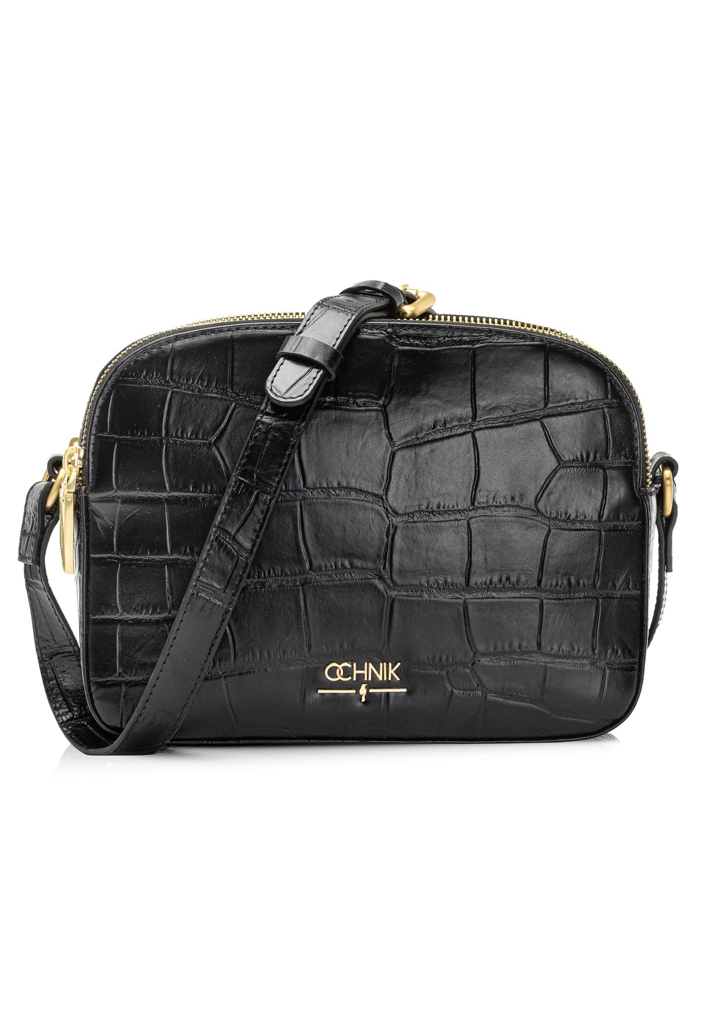 Black leather women's handbag with two compartments TORES-1097-99(W25)