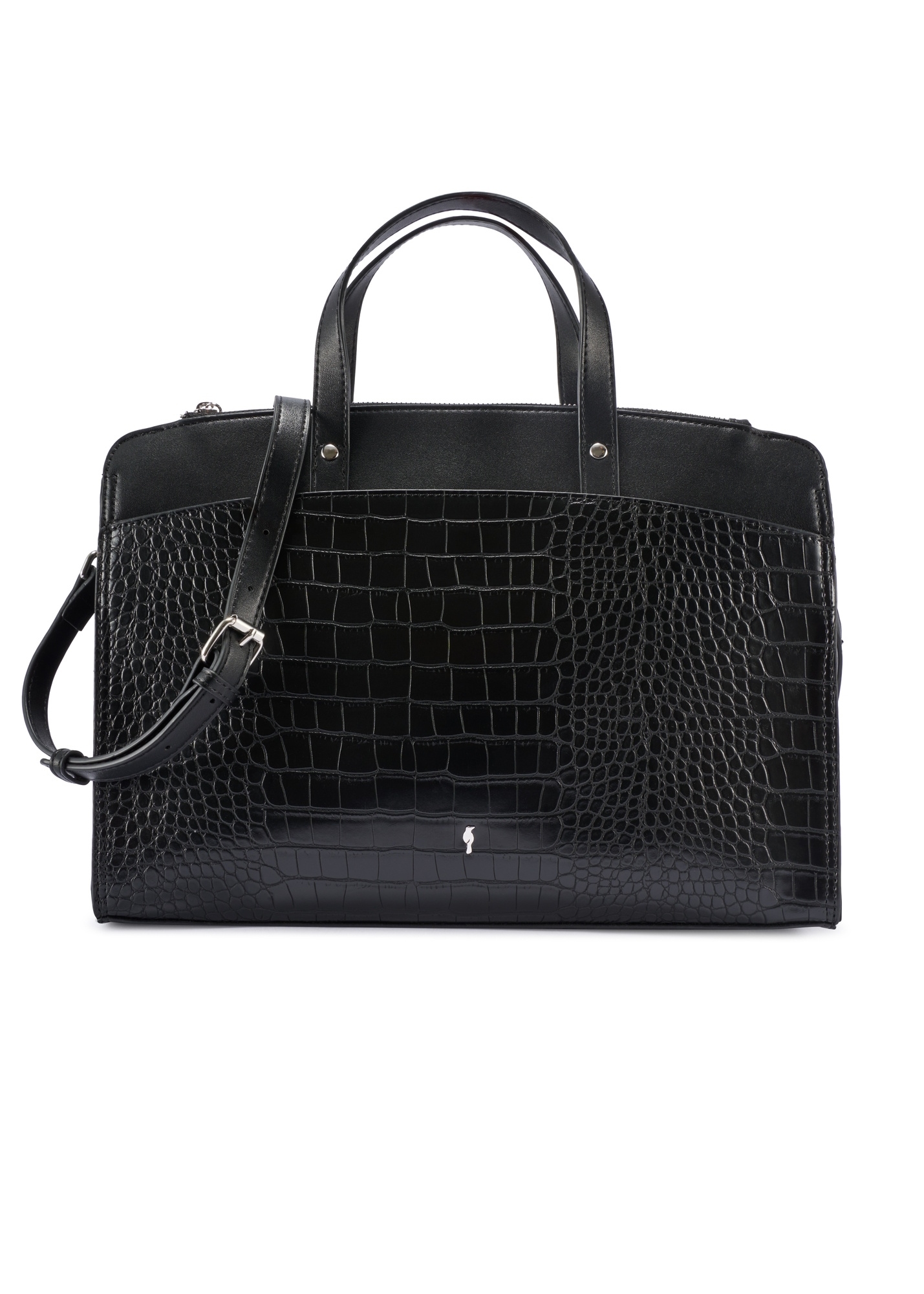 Black croco women's bag TOREC-1143-9G(W26)