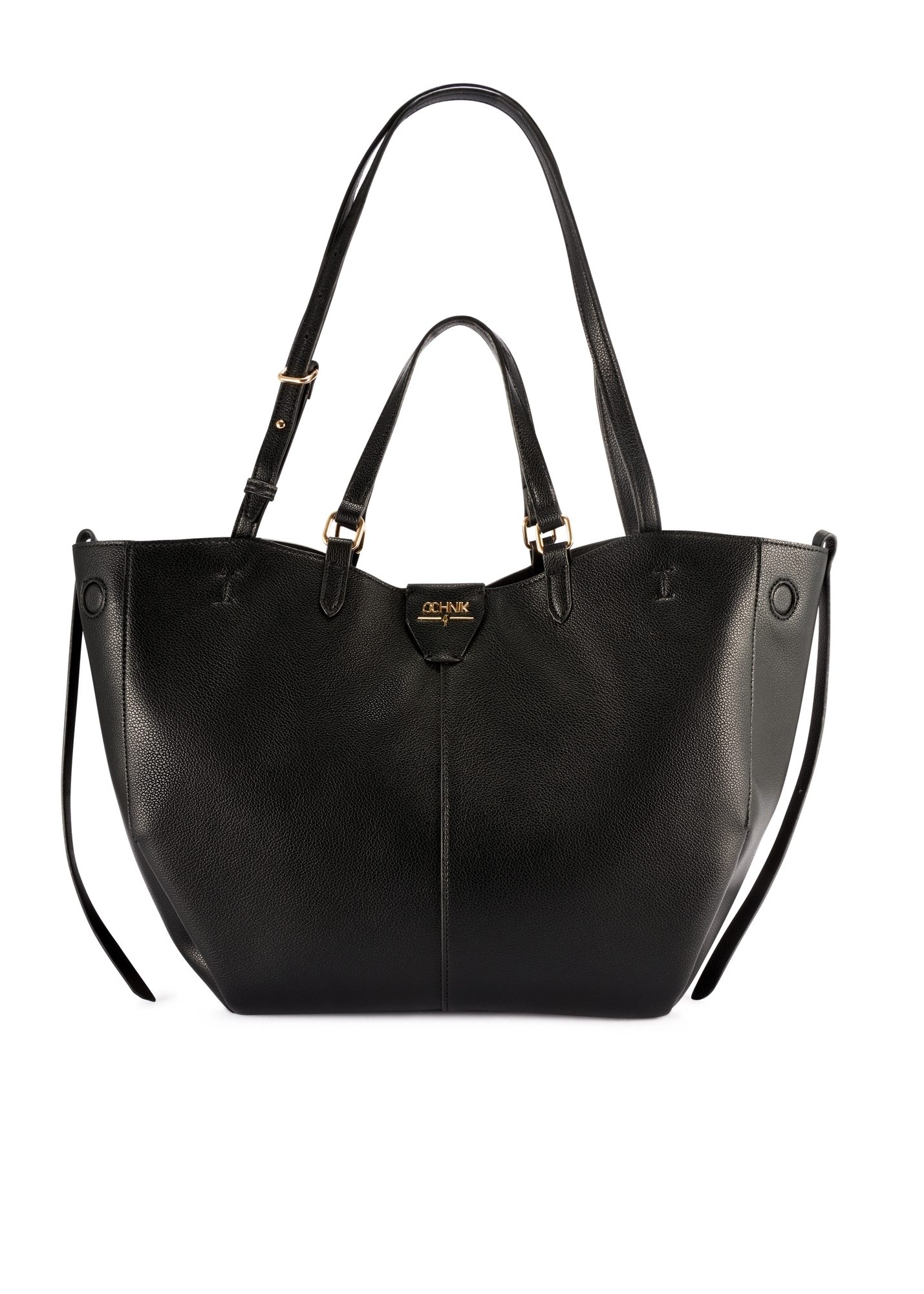 Large black shopper bag TOREC-1201-99(W26)