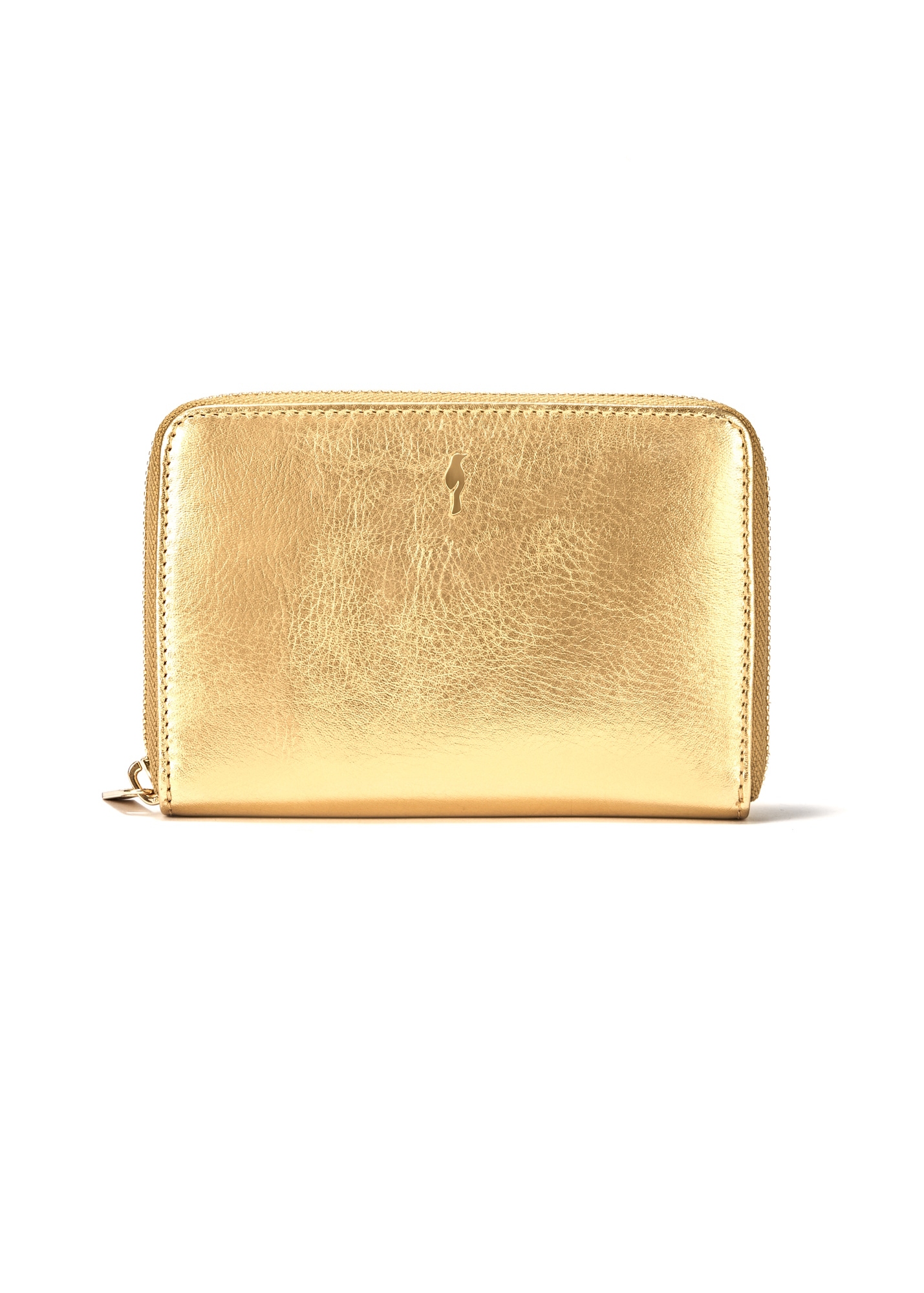 Medium women's leather wallet in gold color PORES-0961-28(W25)
