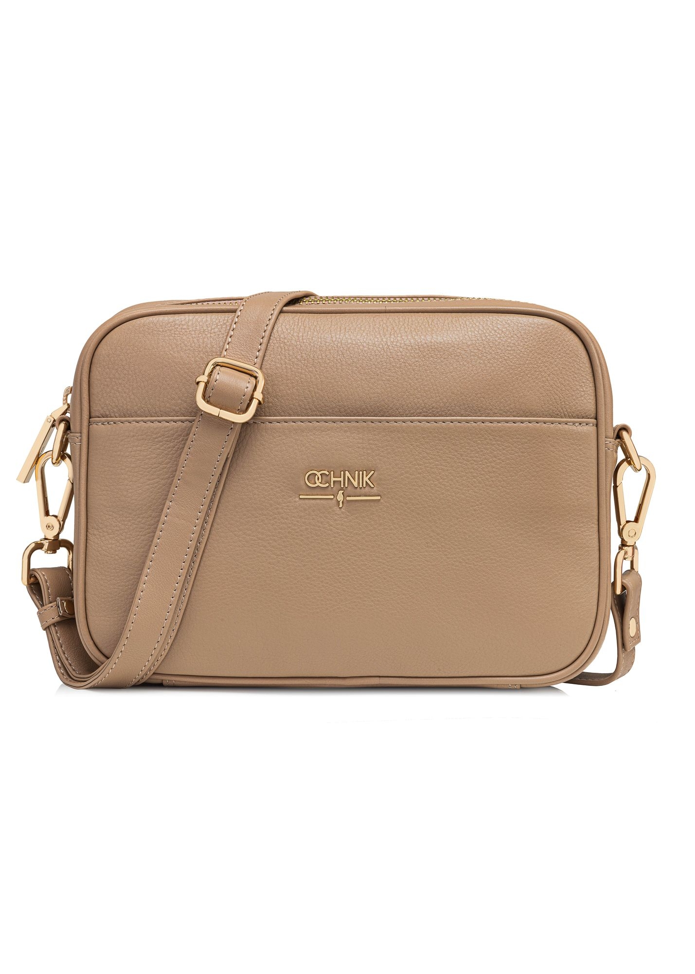 Beige leather handbag TORES-1079D-81(W25)
