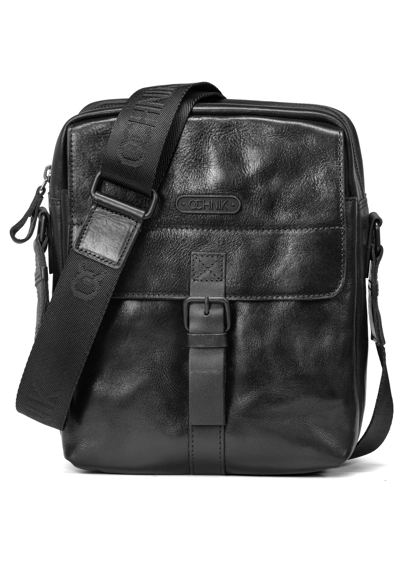 Leather black men's bag TORMS-0104C-99(W25)
