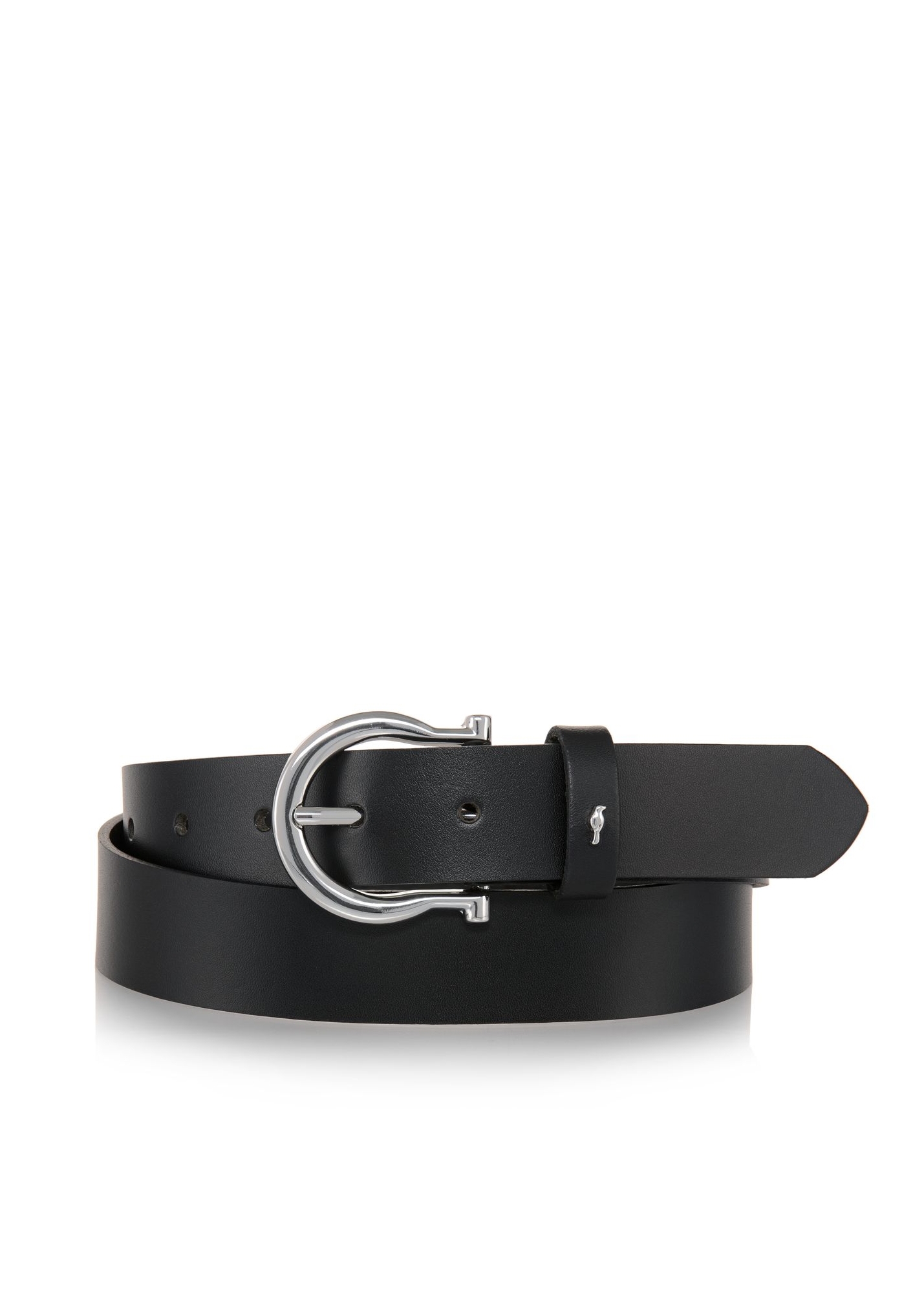 Czarny skórzany pasek damski PASDS-0274-99(W26)