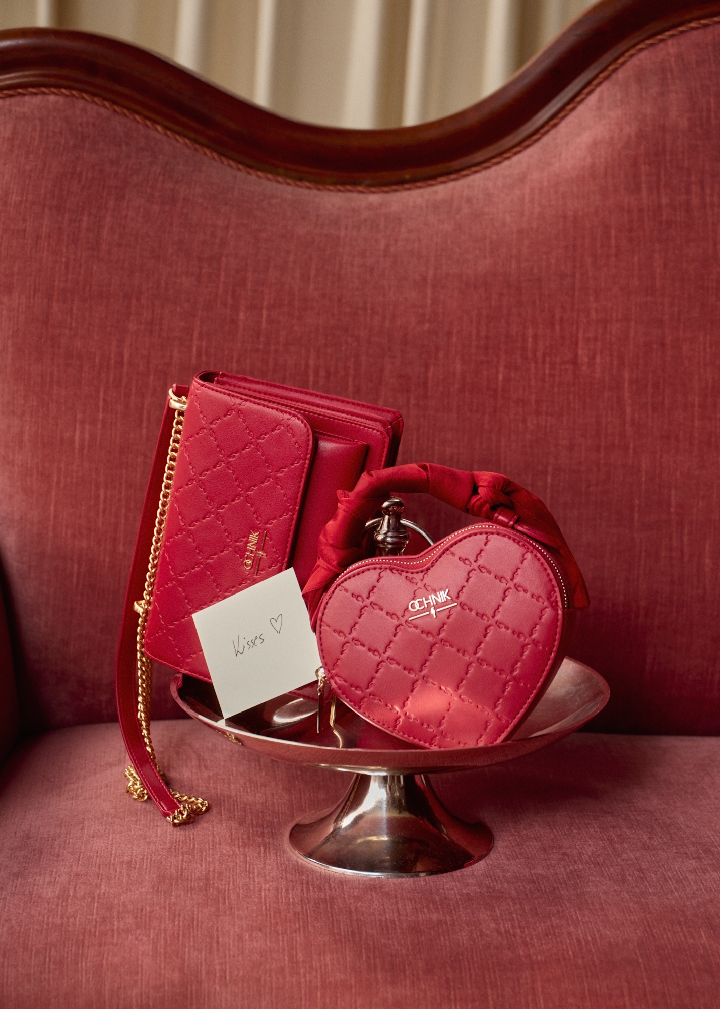 Red heart-shaped handbag TOREC-1154-4B(W26)