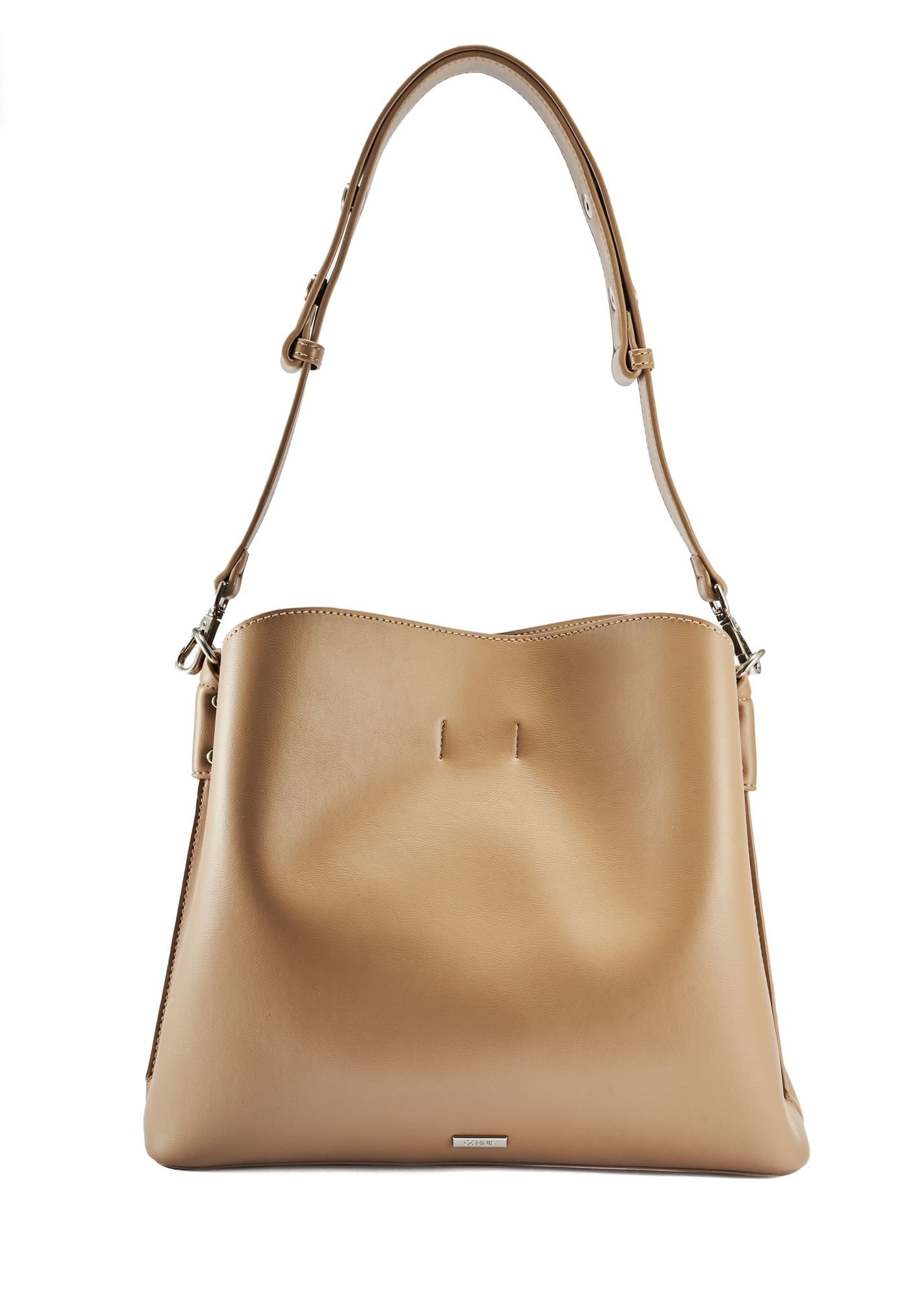 Beige women's shopper bag TOREC-0862B-81(Z25)