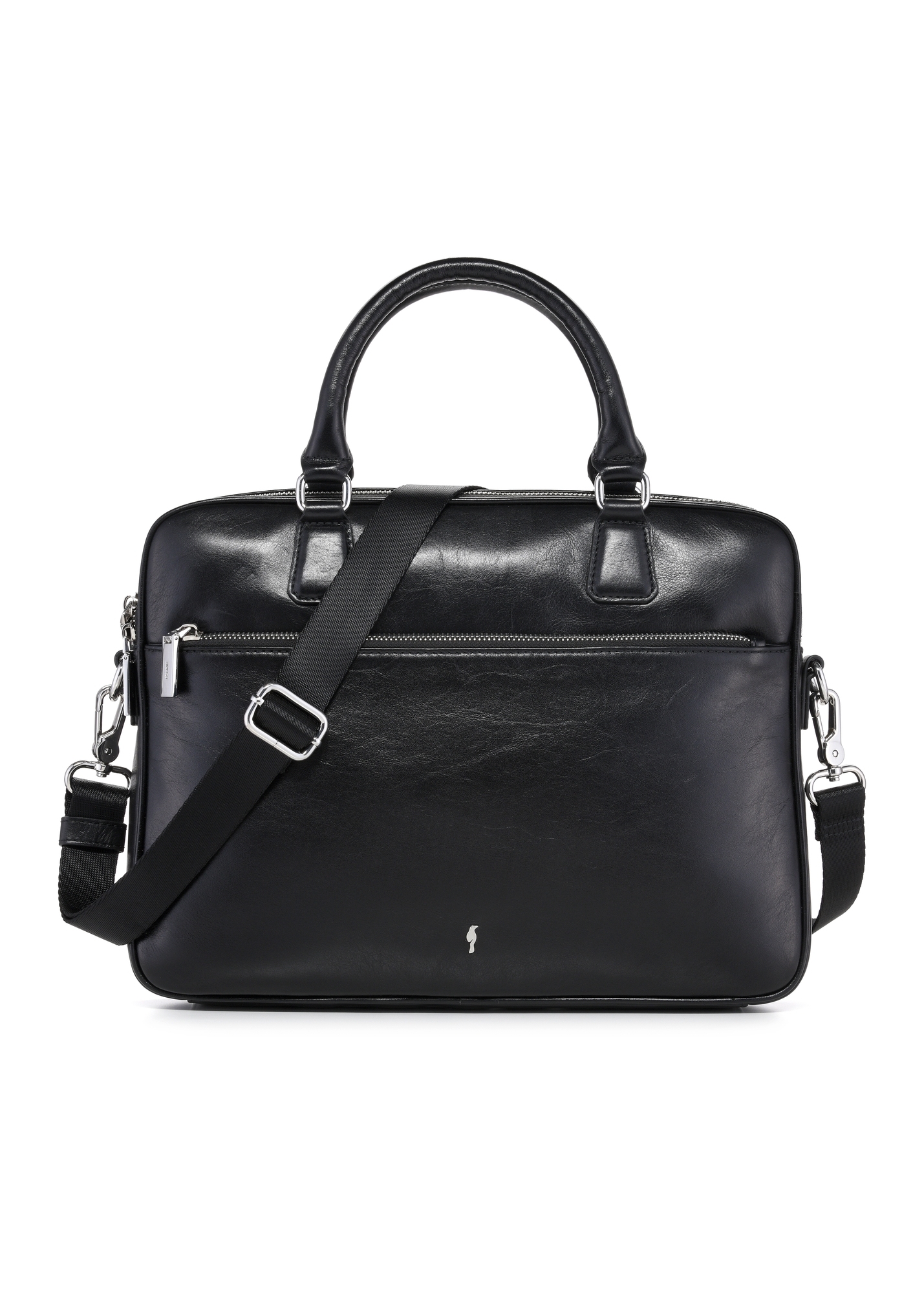 Black leather laptop bag TORES-1227-99(W26)