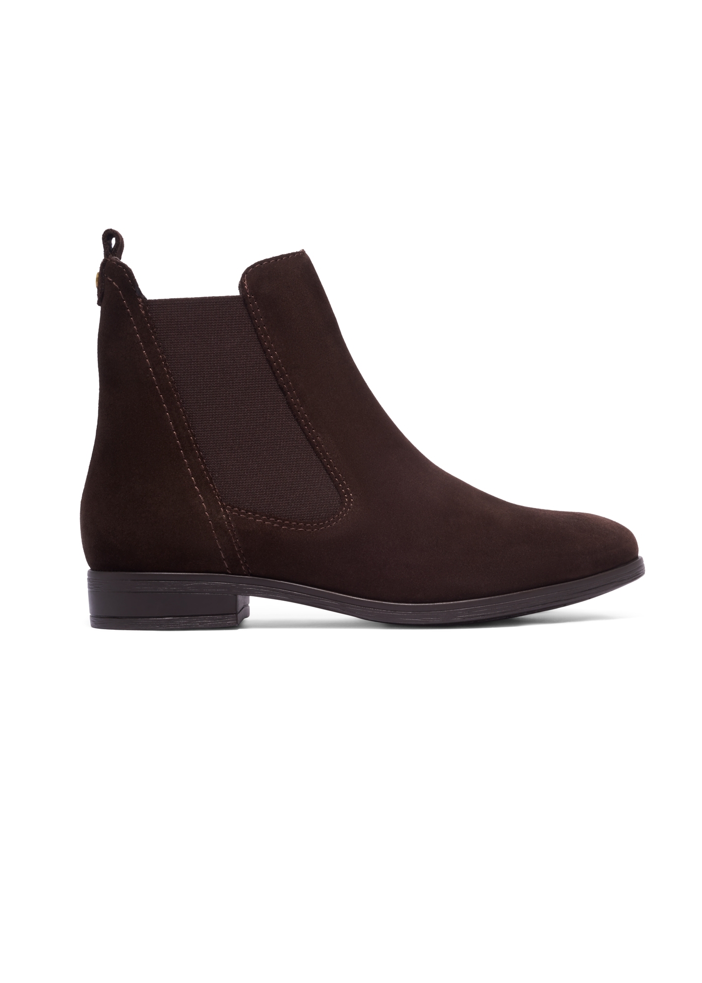Women's suede ankle boots in brown color BUTYD-1009-1I(Z26)
